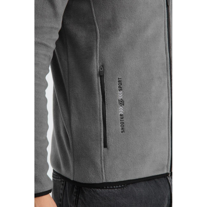 Флиска теплая зиппер Shooter мужская на молнии M-XXXL , XL,  Серый