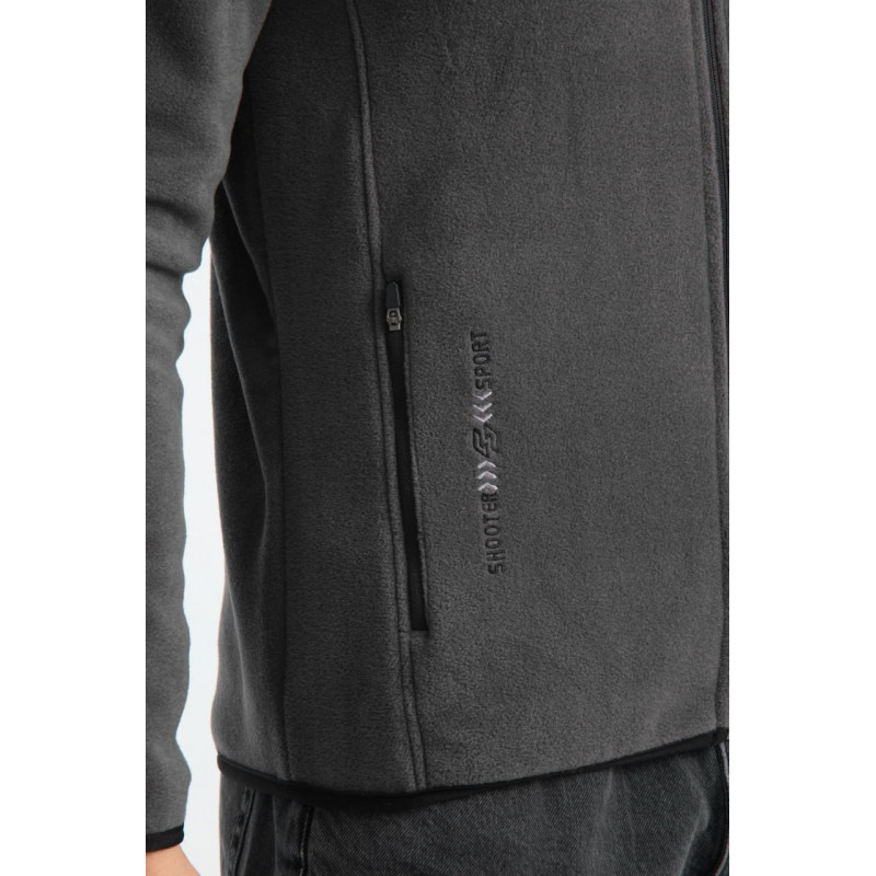 Флиска теплая зиппер Shooter мужская на молнии M-XXXL , XL, Темно-серый