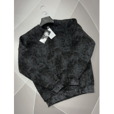 Світшот Оверсайз теплий Black Lion чоловічий ТайДай варенка S-XXL , XXL, Чорний