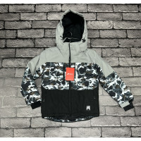 Термокуртка зимова JPEUDESIGN для хлопчика 6-10 років , Сірий, 122