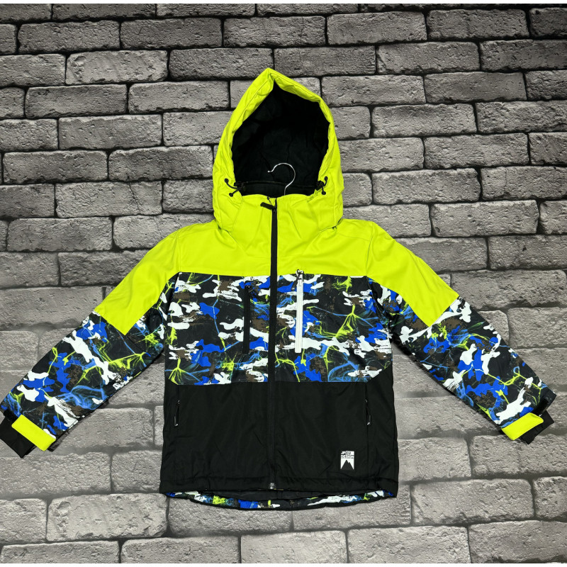 Термокуртка зимова JPEUDESIGN для хлопчика 6-10 років , Сірий, 122