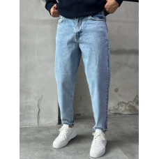 Джинсы Difransel мом мужские без стретча 100% коттон , 33,  Голубой
