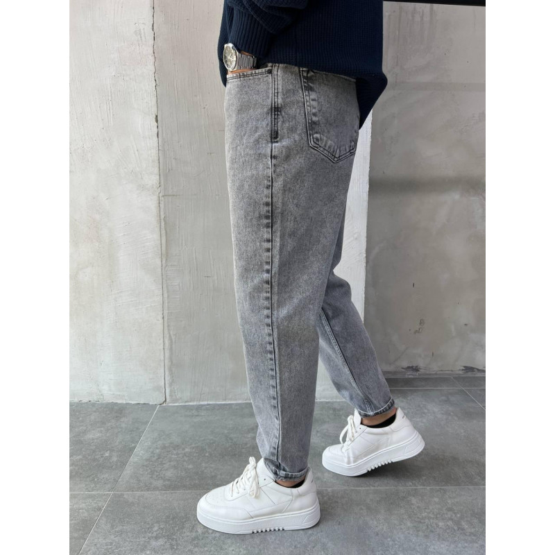 Джинсы Difransel мом мужские без стретча 100% коттон , 33,  Голубой