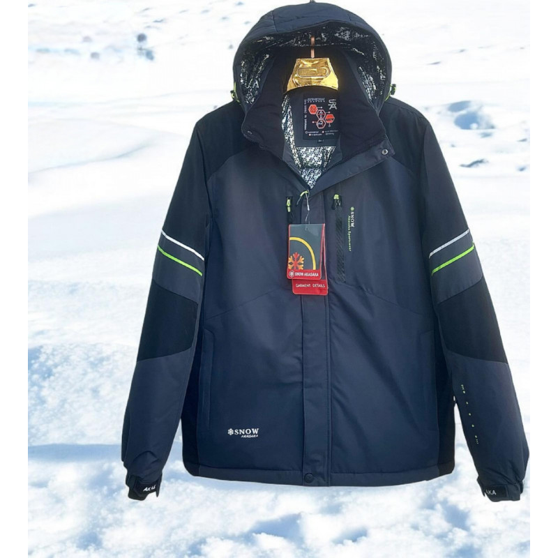 Термокуртка зимняя Snow мужская XXL-8XL большие размеры , Серый,8XL