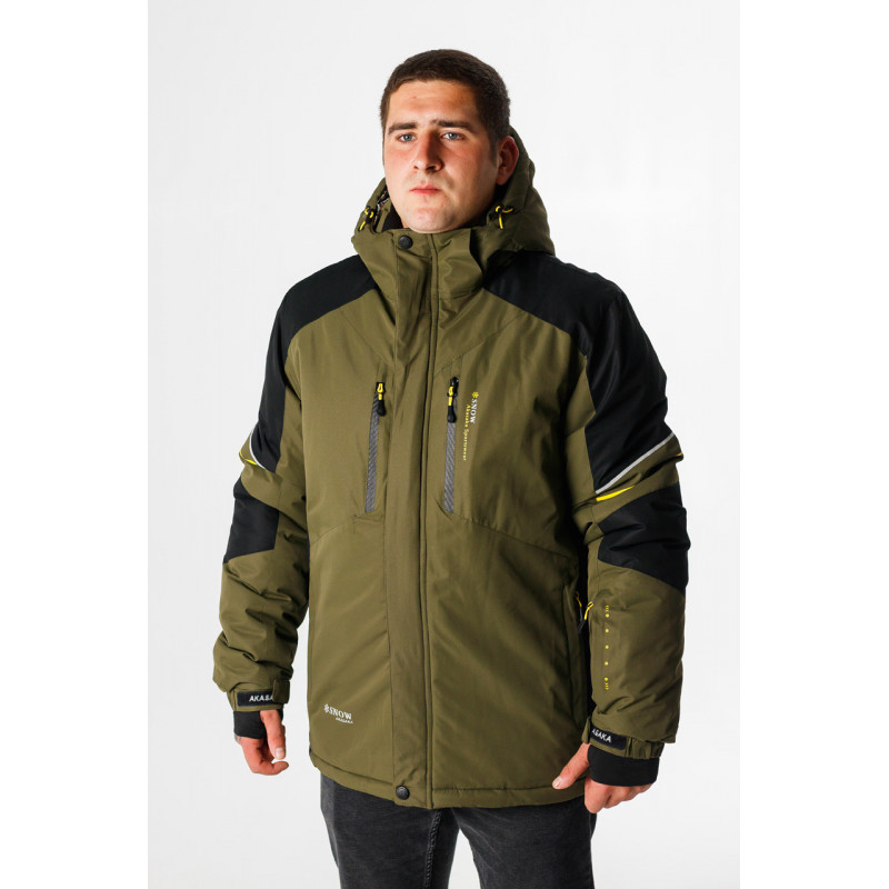 Термокуртка зимняя Snow мужская XXL-8XL большие размеры , Хаки,XXL