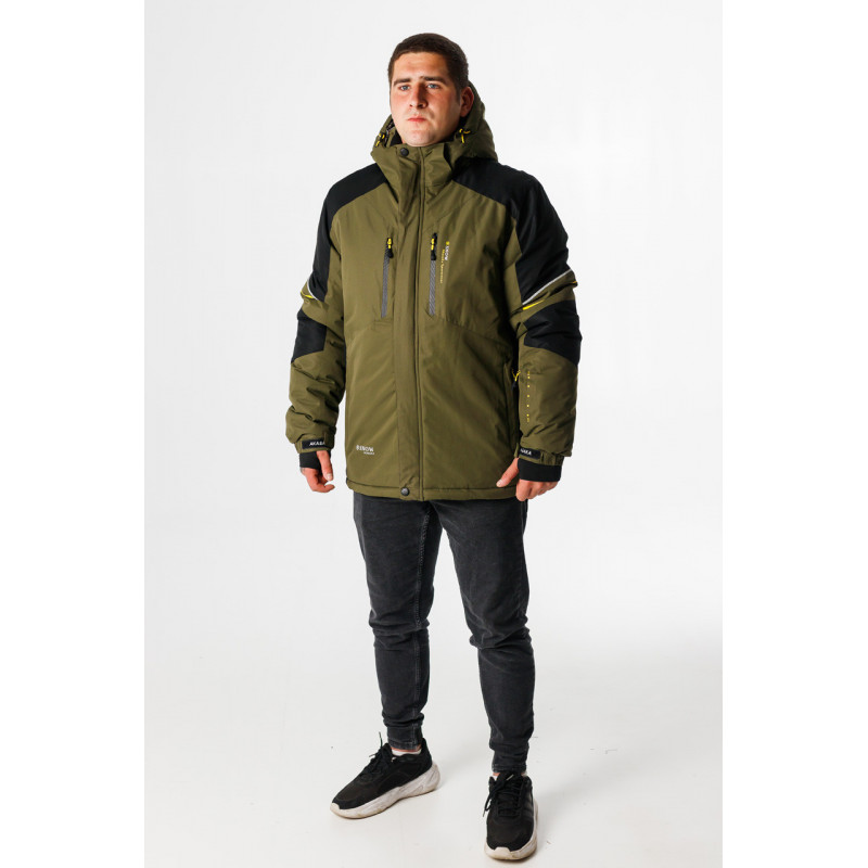 Термокуртка зимняя Snow мужская XXL-8XL большие размеры , Хаки,7XL