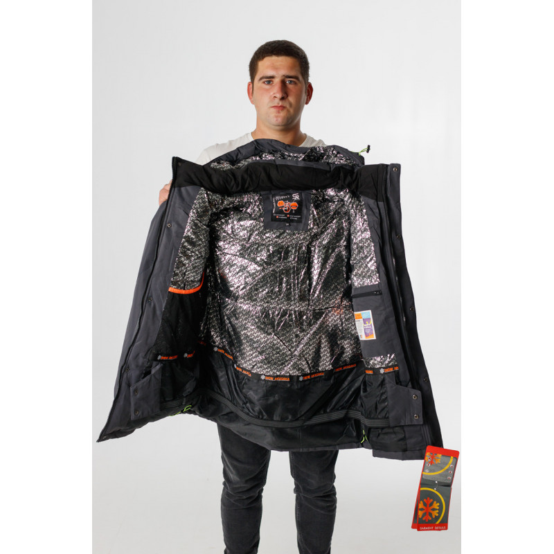 Термокуртка зимняя Snow мужская XXL-8XL большие размеры , Серый,7XL