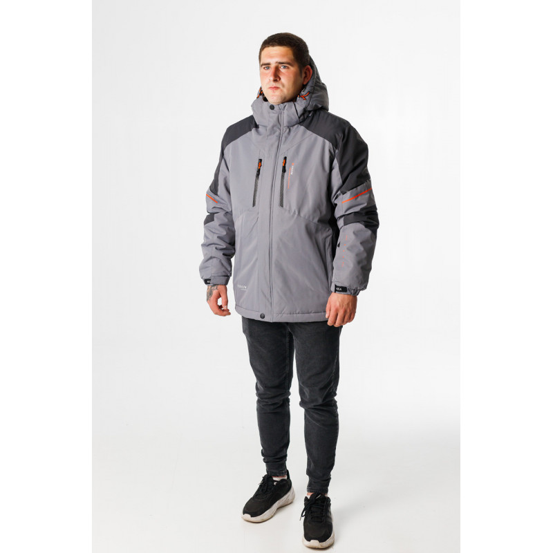 Термокуртка зимняя Snow мужская XXL-8XL большие размеры , Серый,6XL