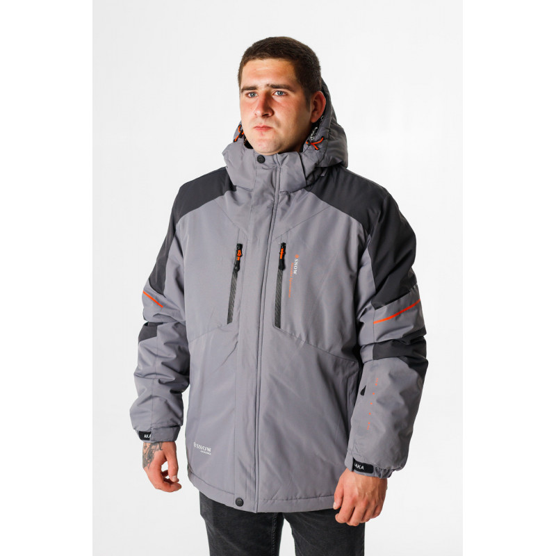 Термокуртка зимняя Snow мужская XXL-8XL большие размеры , Серый,XXXL