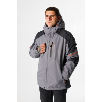Термокуртка зимняя Snow мужская XXL-8XL большие размеры , Серый,XXL