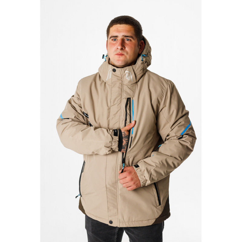 Куртка зимняя Snow мужская M-XXXL термо , Бежевый,L