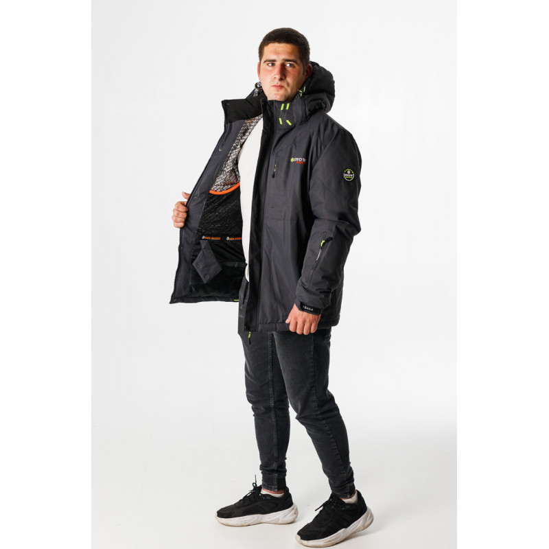 Куртка зимняя термо Snow мужская XXL-8XL большие размеры , Серый,8XL