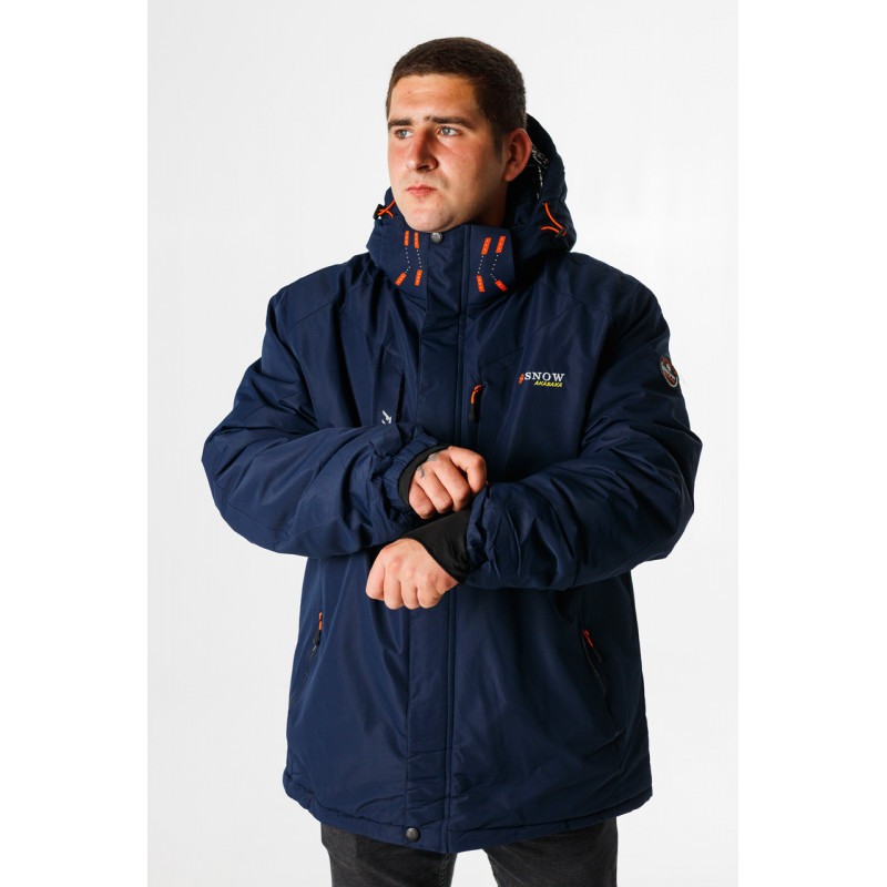 Куртка зимняя термо Snow мужская XXL-8XL большие размеры , Черный,4XL