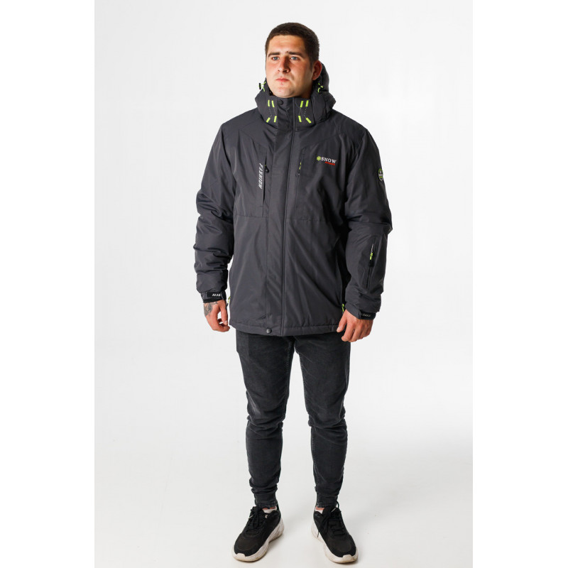 Куртка зимняя термо Snow мужская XXL-8XL большие размеры , Серый,5XL