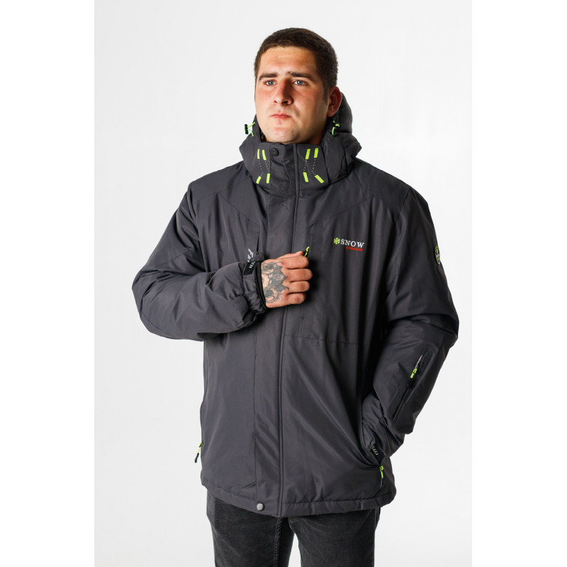 Куртка зимняя термо Snow мужская XXL-8XL большие размеры , Серый,7XL