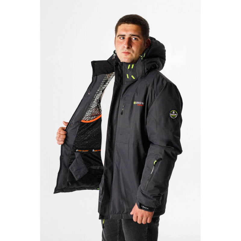 Куртка зимняя термо Snow мужская XXL-8XL большие размеры , Серый,5XL