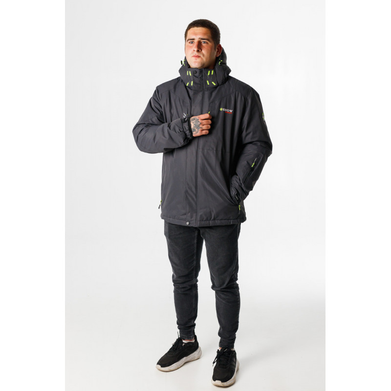 Куртка зимняя термо Snow мужская XXL-8XL большие размеры , Серый,4XL