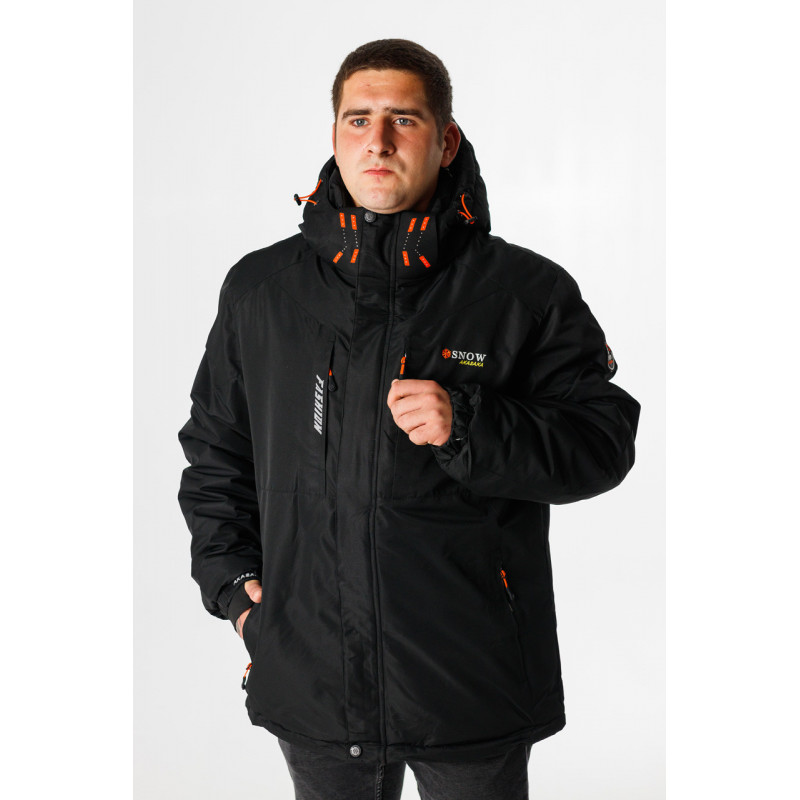 Куртка зимняя термо Snow мужская XXL-8XL большие размеры , Черный,7XL