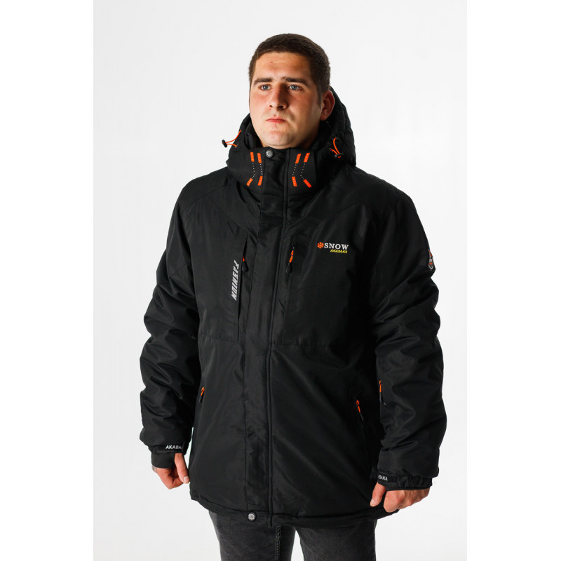 Куртка зимняя термо Snow мужская XXL-8XL большие размеры , Черный,6XL