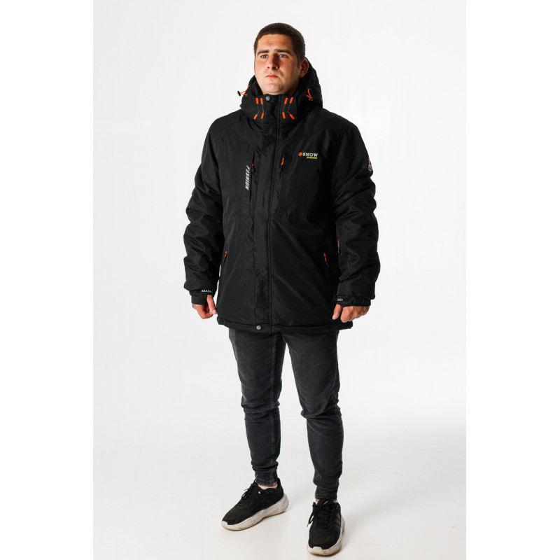 Куртка зимняя термо Snow мужская XXL-8XL большие размеры , Черный,5XL