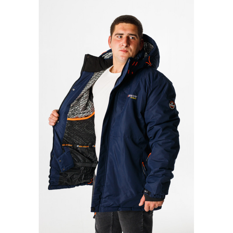 Куртка зимняя термо Snow мужская XXL-8XL большие размеры , Синий,4XL