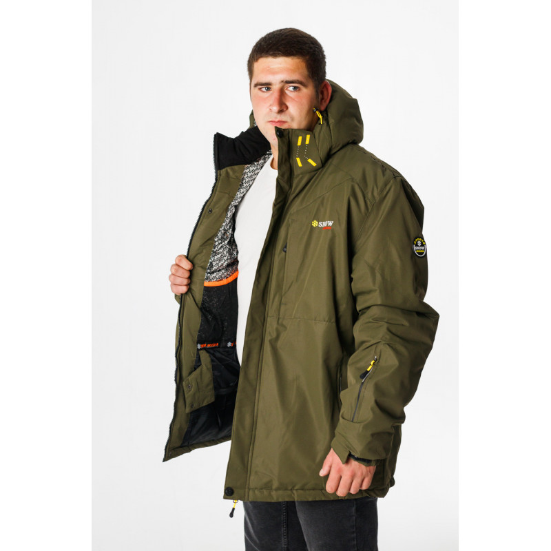 Куртка зимняя термо Snow мужская XXL-8XL большие размеры , Хаки,4XL