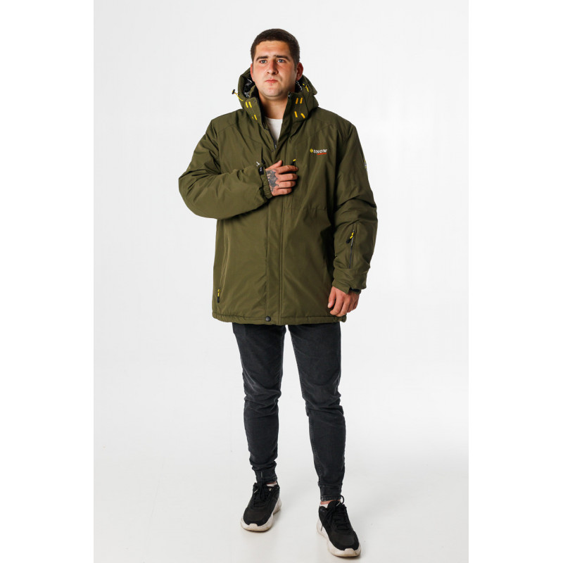 Куртка зимняя термо Snow мужская XXL-8XL большие размеры , Хаки,6XL