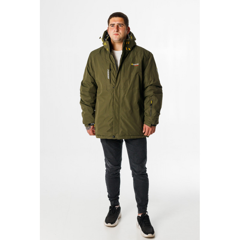 Куртка зимняя термо Snow мужская XXL-8XL большие размеры , Хаки,5XL