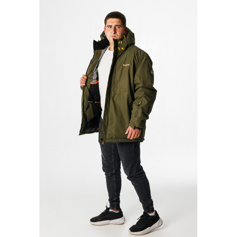 Куртка зимняя термо Snow мужская XXL-8XL большие размеры , Хаки,4XL