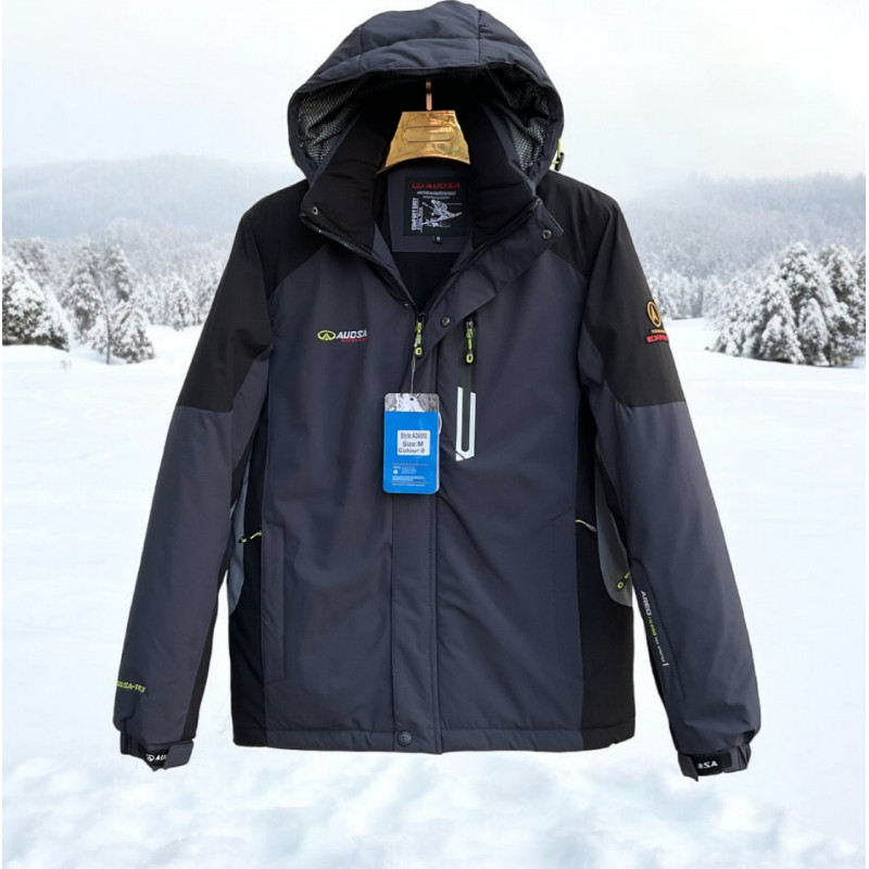 Куртка зимняя Audsa мужская M-XXXL термо , Серый,XXL