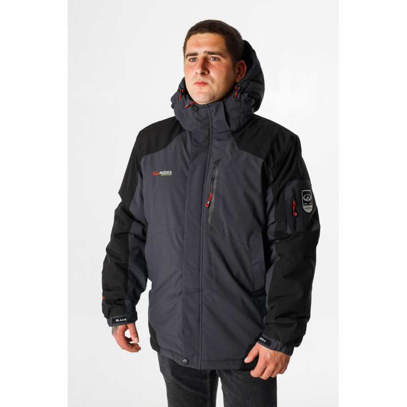Термокуртка зимова Audsa чоловіча M-XXXL , Сірий,M