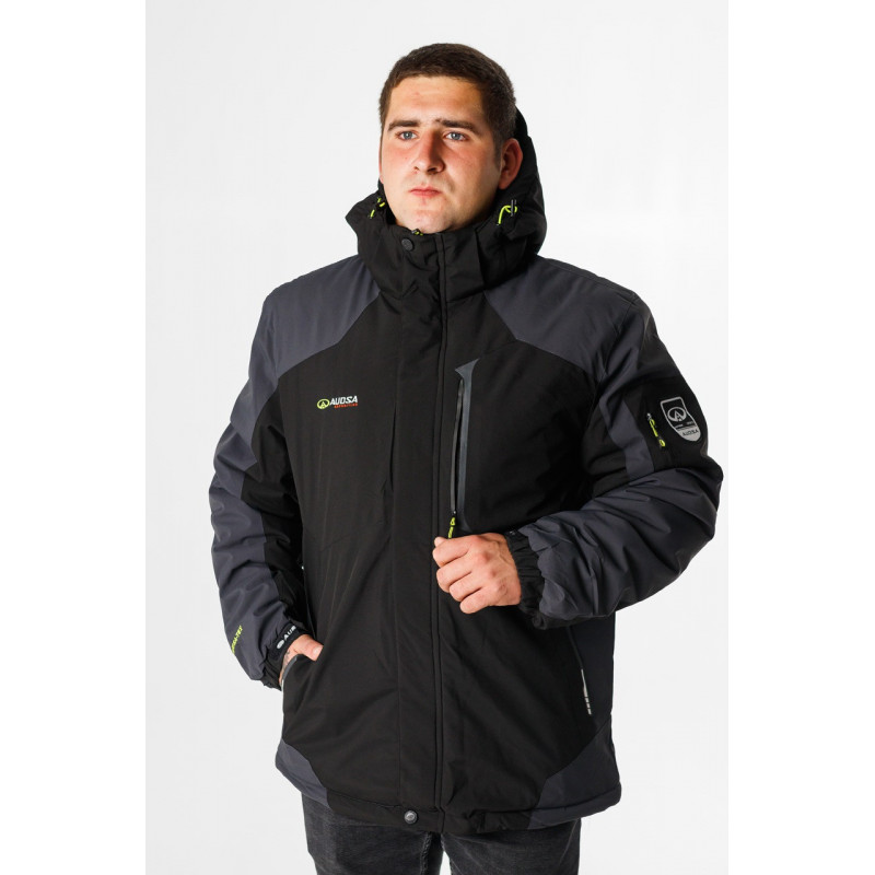 Термокуртка зимняя Audsa мужская M-XXXL , Черный,XXXL