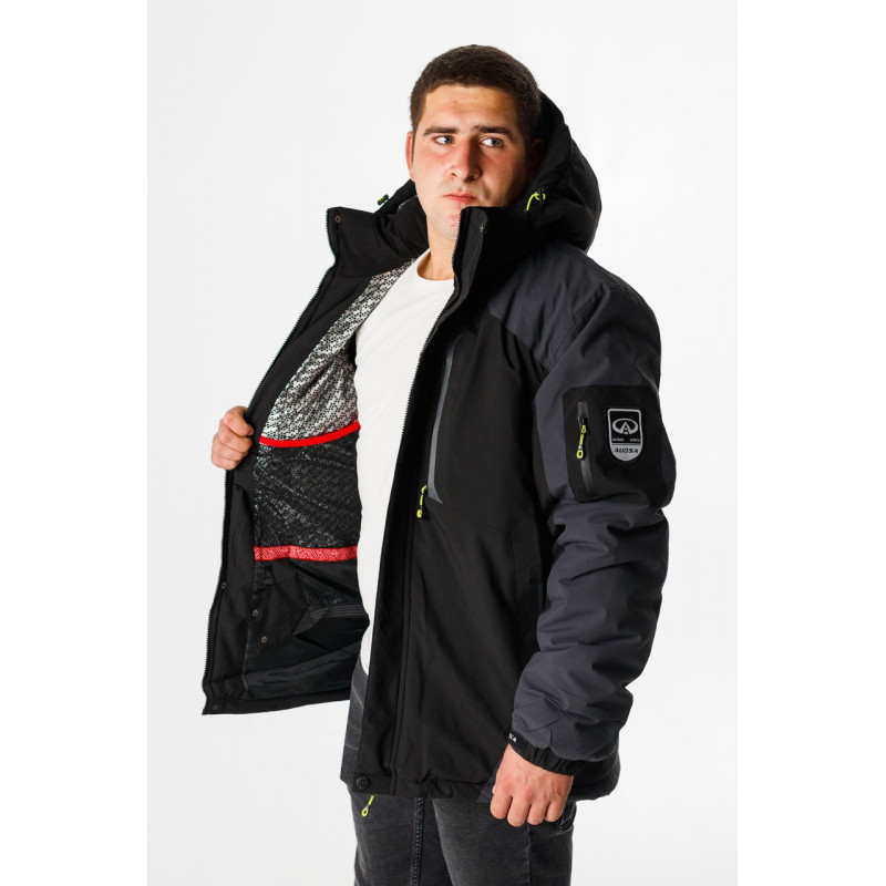 Термокуртка зимняя Audsa мужская M-XXXL , Черный,XXXL