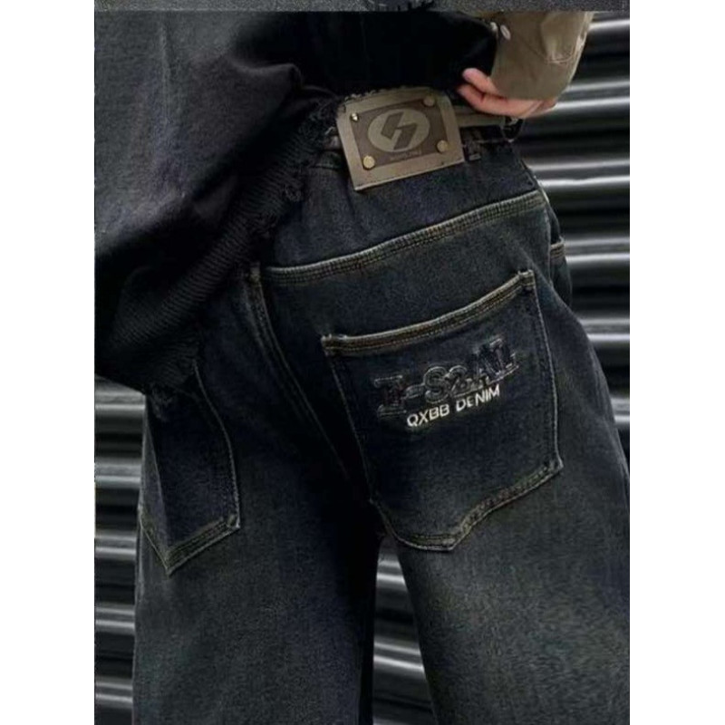 Джинсы Alder мом теплые широкие для мальчика 11-17 лет  на флисе , Синий 164