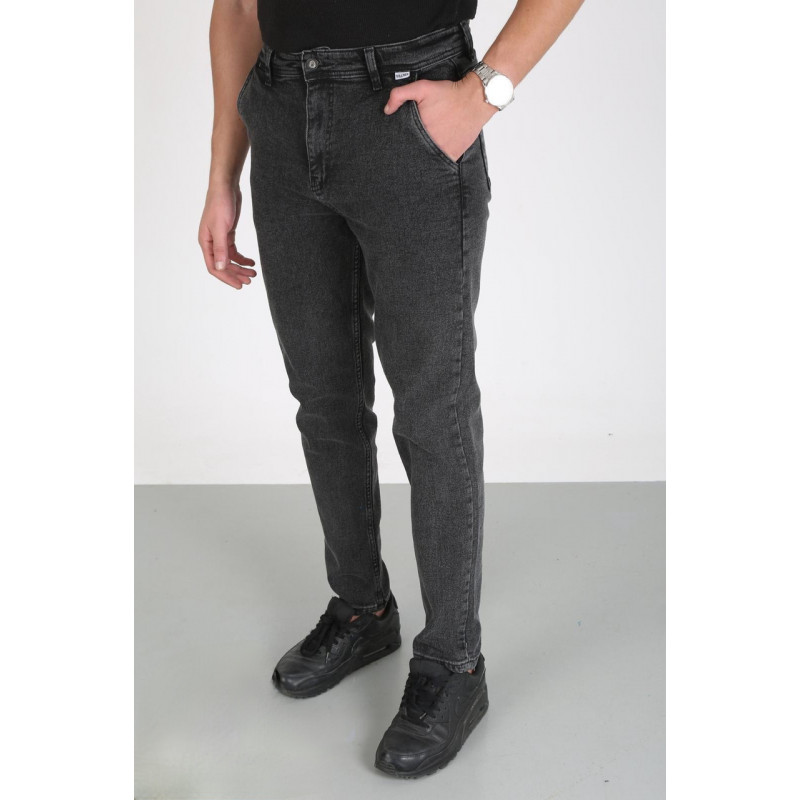 Джинсы Мом теплые Willmen евробайка мужские большие , 40,  Черный