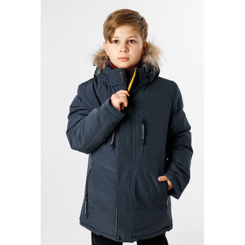 Куртка зимняя Imydaq Style для мальчика 10-15 лет арт.2190, Черный, 164