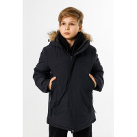 Куртка зимняя Imydaq Style теплая для мальчика 10-15 лет , Темно-синий, 164