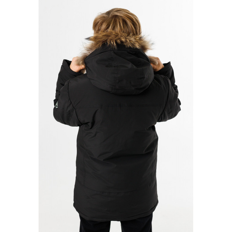 Куртка зимняя Imydaq Style теплая для мальчика 10-15 лет , Черный, 140