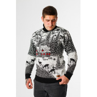 Светр чоловічий Navas гольф новорічний , M, Чорний