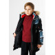 Куртка зимняя WKAS для мальчика 10-16 лет длинная , Черный, 152