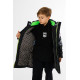 Куртка зима WKAS для мальчика 10-16 лет , Черный с салатовым, 170