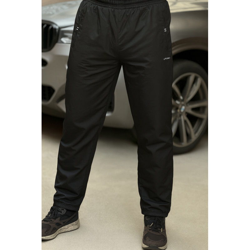Брюки спортивные теплые Fore плащевка флис мужские большие размеры XL-5XL , 5XL, Черный