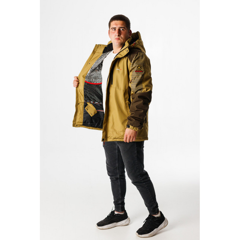 Термокуртка зимняя RLA мужская M-XXXL , Горчичный,XL