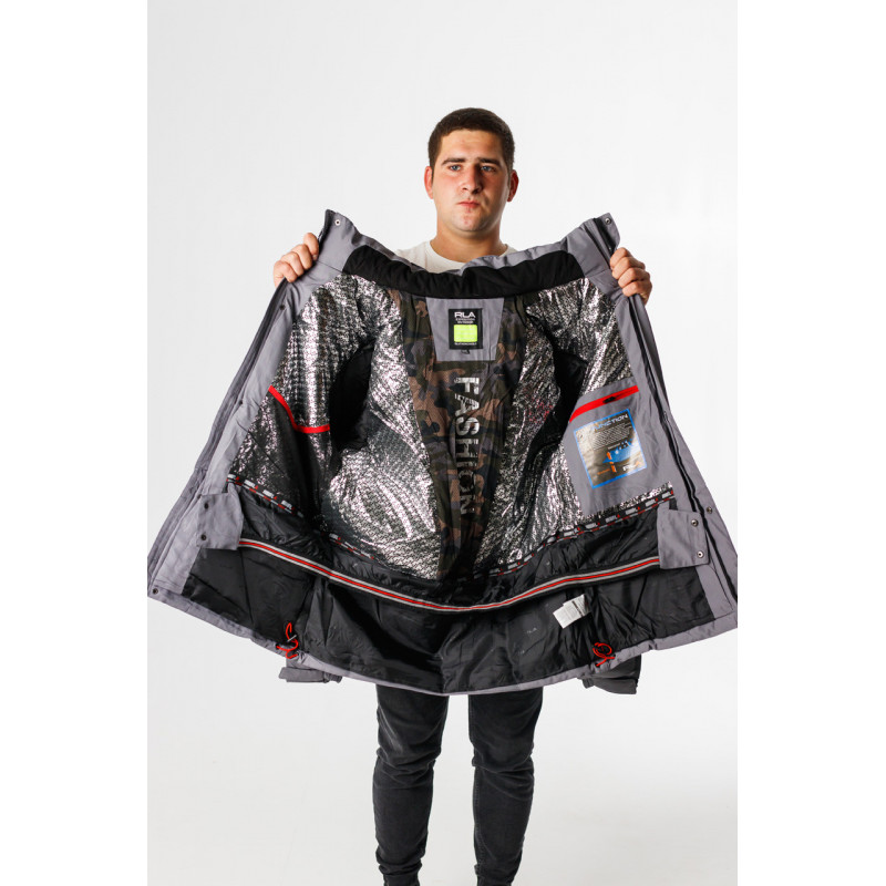 Термокуртка зимняя RLA мужская M-XXXL , Серый,XXXL