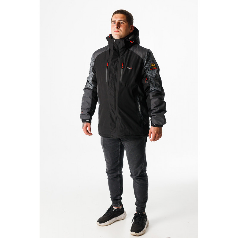 Термокуртка зимняя RLA мужская M-XXXL , Черный,XXL