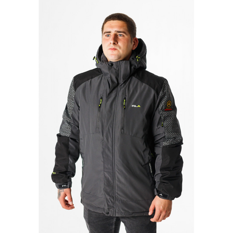 Термокуртка зимняя RLA мужская M-XXXL , Графит,XXL