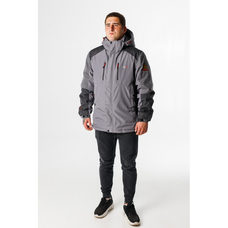 Термокуртка зимняя RLA мужская M-XXXL , Серый,XXL