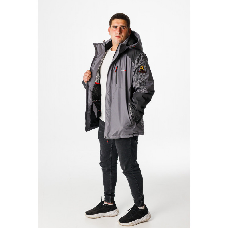 Термокуртка зимняя RLA мужская M-XXXL , Серый,XL