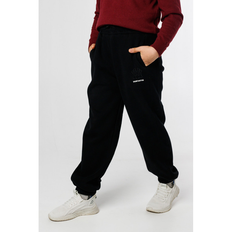 Спортивные штаны Alder для мальчика 8-15 лет теплые , Черный, 128