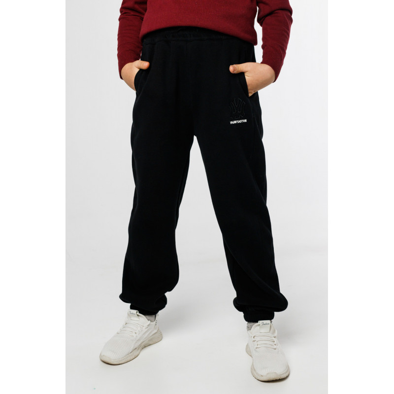 Спортивные штаны Alder для мальчика 8-15 лет теплые , Черный, 128